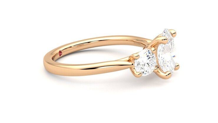 Taylor & Hart Venus Oval Engagement Ring 360 degree image 8