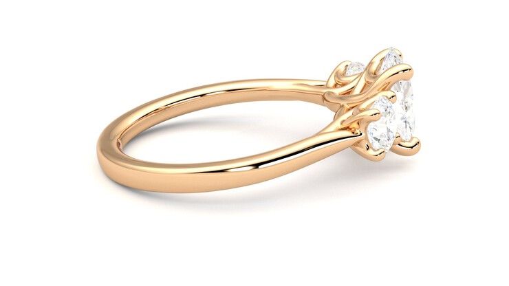 Taylor & Hart Venus Oval Engagement Ring 360 degree image 10