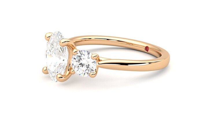 Taylor & Hart Venus Oval Engagement Ring 360 degree image 23