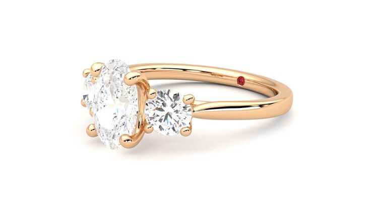 Taylor & Hart Venus Oval Engagement Ring 360 degree image 24