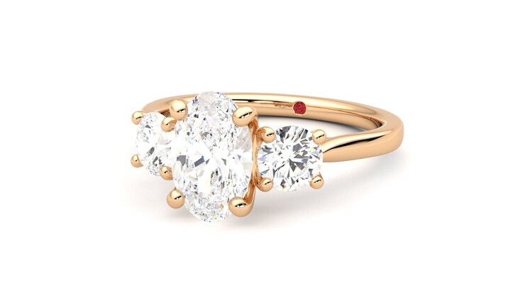 Taylor & Hart Venus Oval Engagement Ring 360 degree image 26