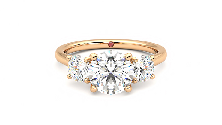 Taylor & Hart Venus Round Engagement Ring 360 degree image 0