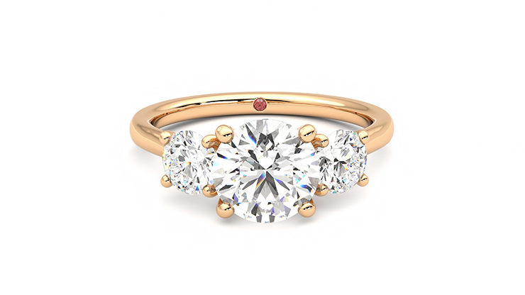 Taylor & Hart Venus Round Engagement Ring 360 degree image 1