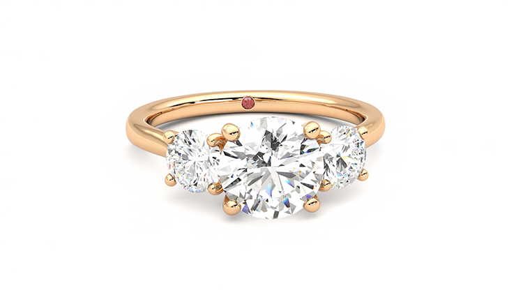 Taylor & Hart Venus Round Engagement Ring 360 degree image 2
