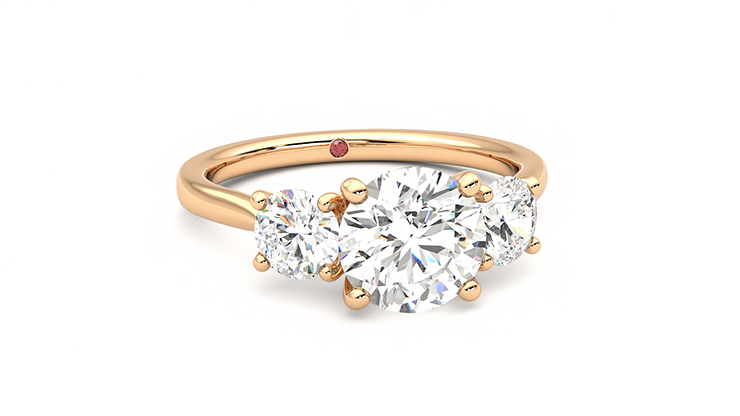 Taylor & Hart Venus Round Engagement Ring 360 degree image 3