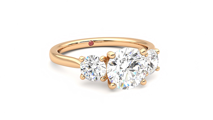 Taylor & Hart Venus Round Engagement Ring 360 degree image 4