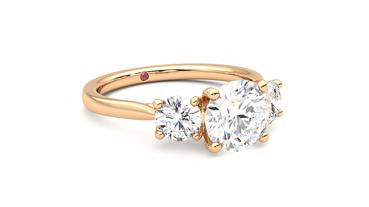 Taylor & Hart Venus Round Engagement Ring 360 degree image 5