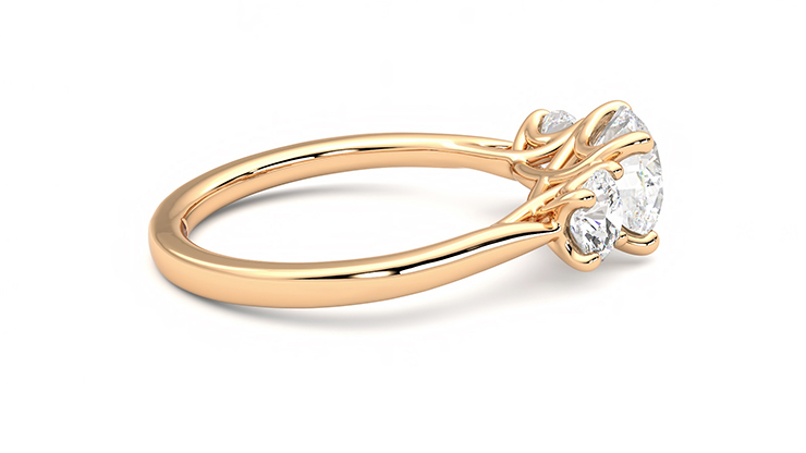 Taylor & Hart Venus Round Engagement Ring 360 degree image 10