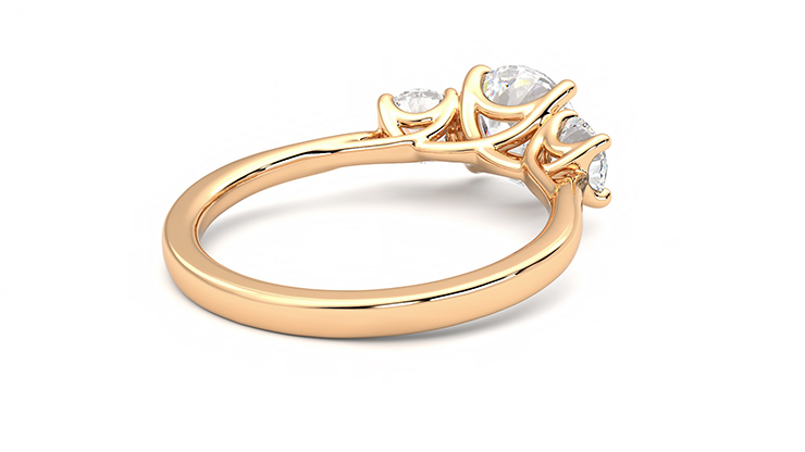 Taylor & Hart Venus Round Engagement Ring 360 degree image 13