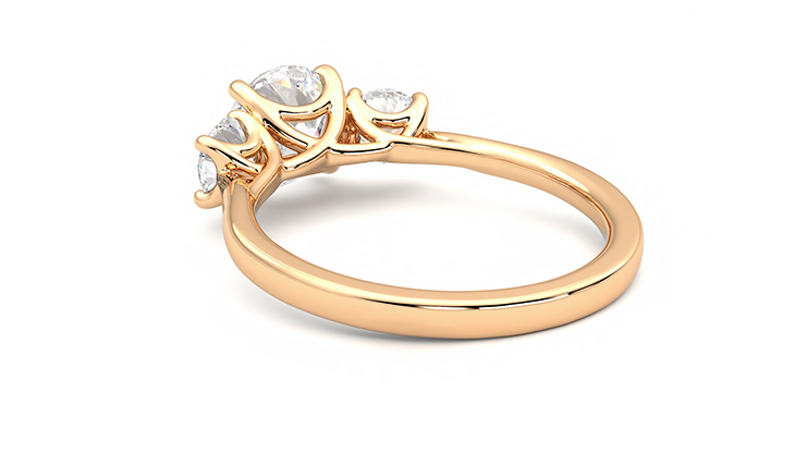Taylor & Hart Venus Round Engagement Ring 360 degree image 17