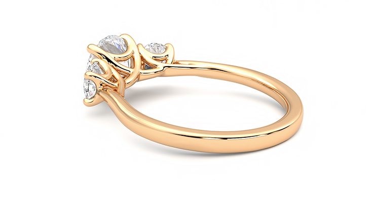 Taylor & Hart Venus Round Engagement Ring 360 degree image 18