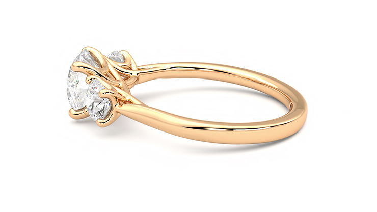 Taylor & Hart Venus Round Engagement Ring 360 degree image 20