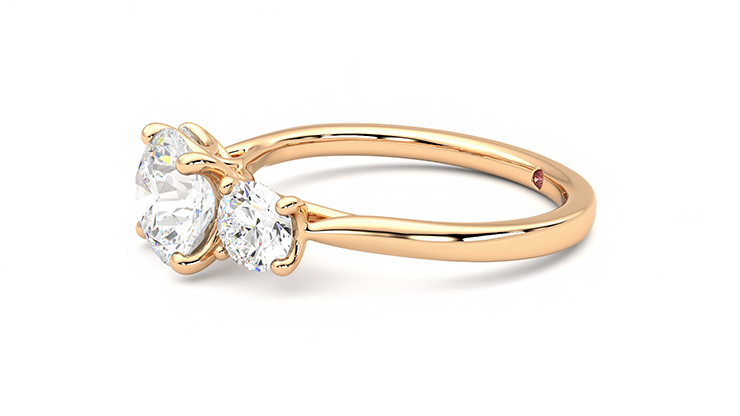 Taylor & Hart Venus Round Engagement Ring 360 degree image 22