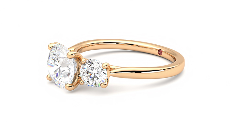 Taylor & Hart Venus Round Engagement Ring 360 degree image 23