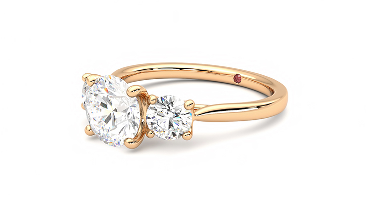 Taylor & Hart Venus Round Engagement Ring 360 degree image 24