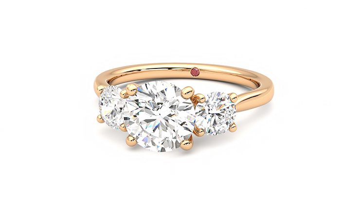 Taylor & Hart Venus Round Engagement Ring 360 degree image 27