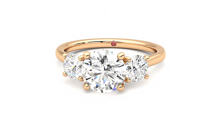 Taylor & Hart Venus Round Engagement Ring 360 degree image 28
