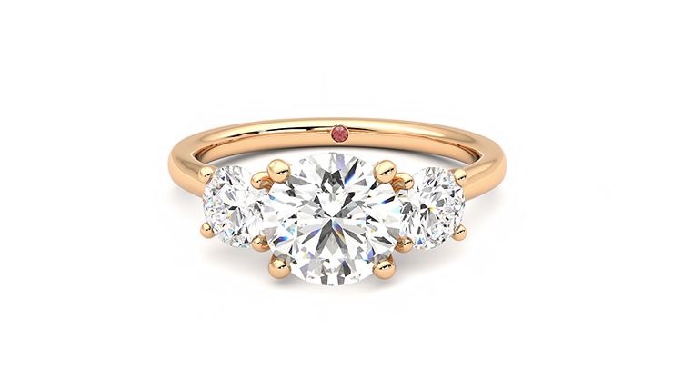 Taylor & Hart Venus Round Engagement Ring 360 degree image 29