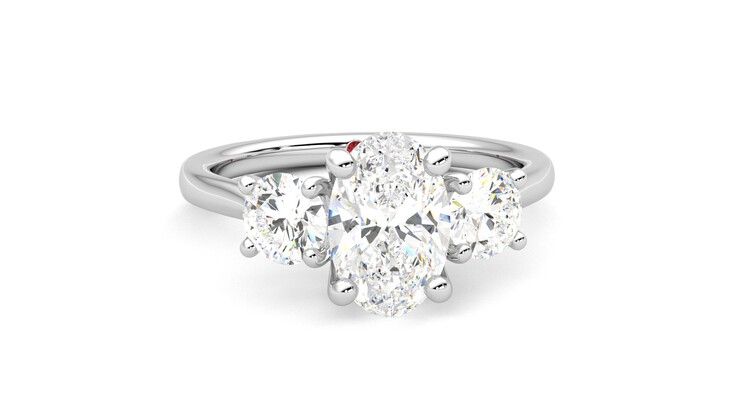 Taylor & Hart Venus Oval Engagement Ring 360 degree image 2