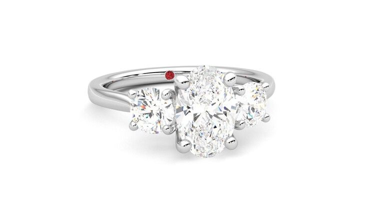Taylor & Hart Venus Oval Engagement Ring 360 degree image 3