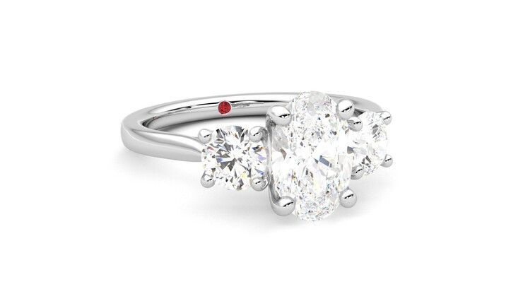 Taylor & Hart Venus Oval Engagement Ring 360 degree image 4