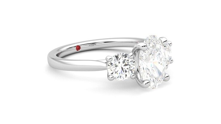 Taylor & Hart Venus Oval Engagement Ring 360 degree image 6