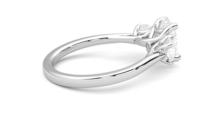 Taylor & Hart Venus Oval Engagement Ring 360 degree image 11