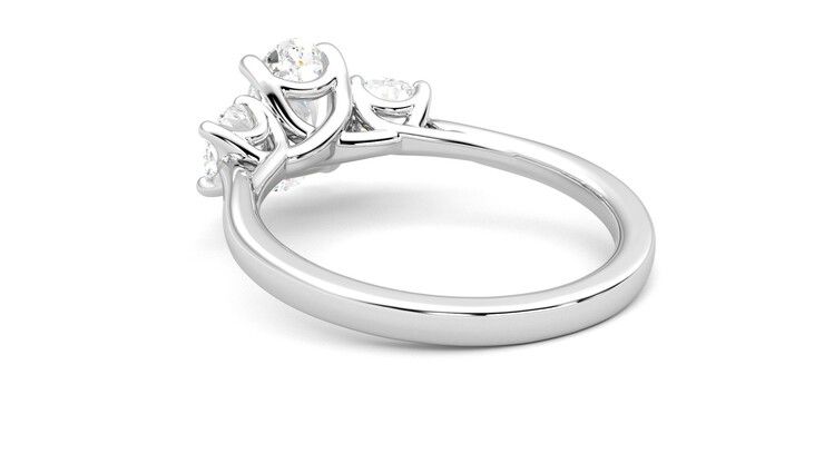 Taylor & Hart Venus Oval Engagement Ring 360 degree image 17