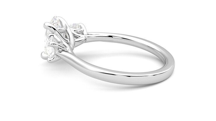 Taylor & Hart Venus Oval Engagement Ring 360 degree image 19