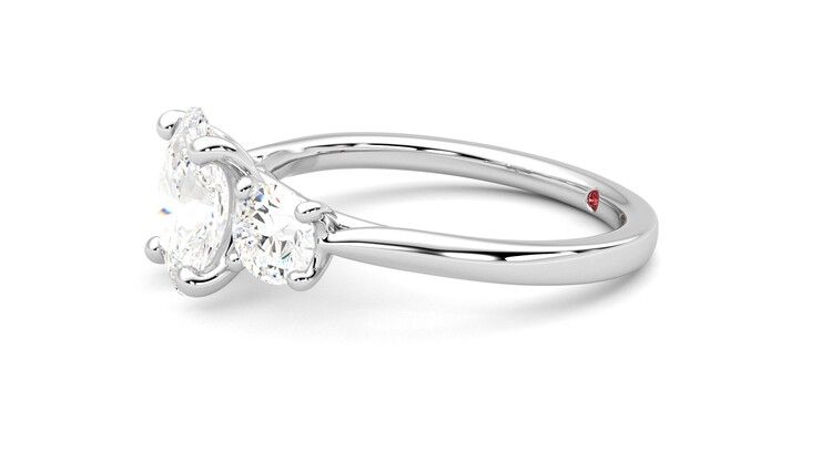 Taylor & Hart Venus Oval Engagement Ring 360 degree image 22