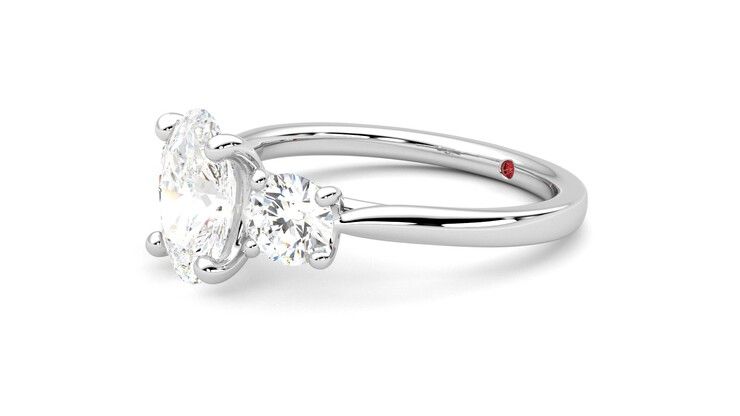 Taylor & Hart Venus Oval Engagement Ring 360 degree image 23