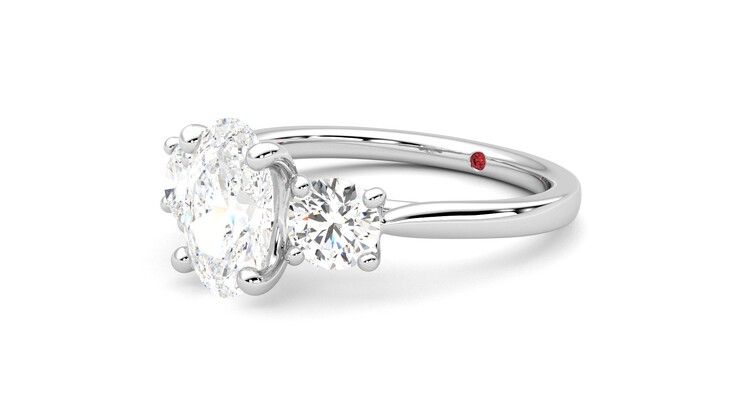 Taylor & Hart Venus Oval Engagement Ring 360 degree image 24