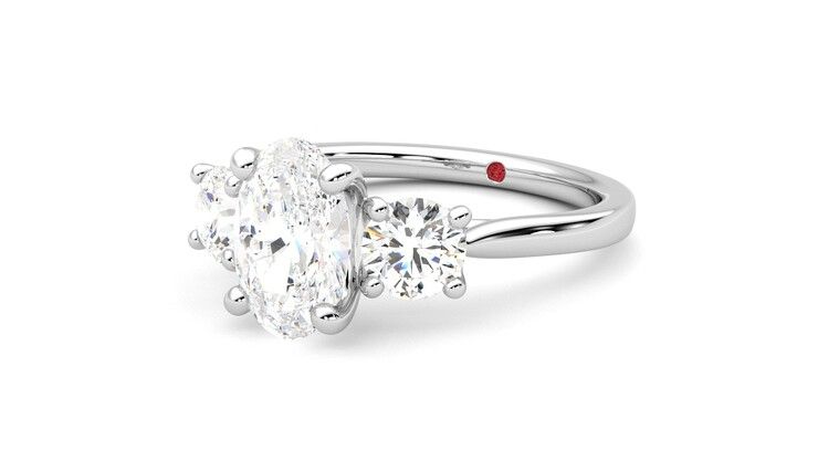 Taylor & Hart Venus Oval Engagement Ring 360 degree image 25