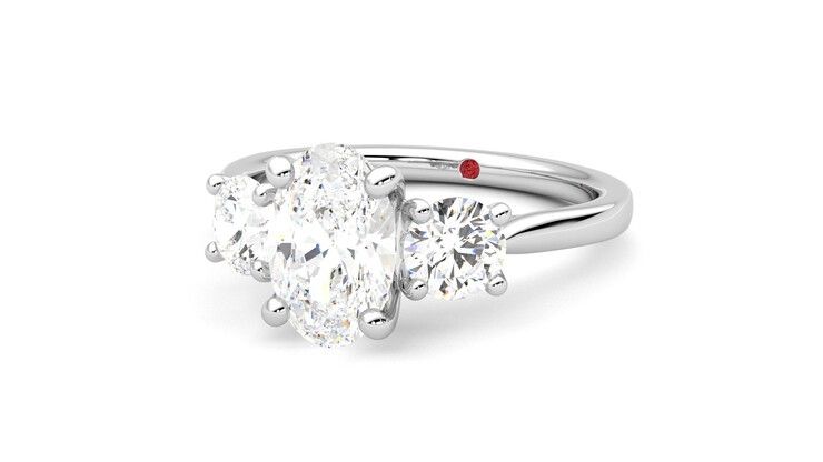 Taylor & Hart Venus Oval Engagement Ring 360 degree image 26