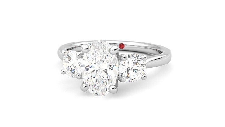 Taylor & Hart Venus Oval Engagement Ring 360 degree image 27