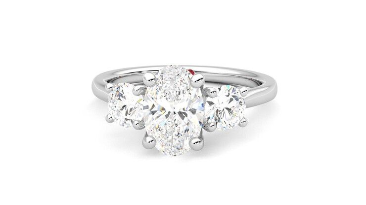 Taylor & Hart Venus Oval Engagement Ring 360 degree image 28