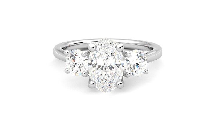Taylor & Hart Venus Oval Engagement Ring 360 degree image 29