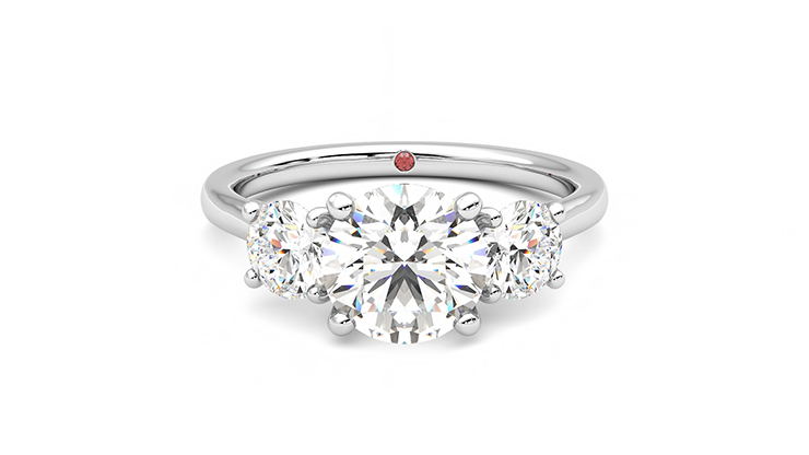 Taylor & Hart Venus Round Engagement Ring 360 degree image 0