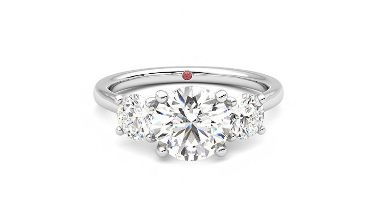 Taylor & Hart Venus Round Engagement Ring 360 degree image 1