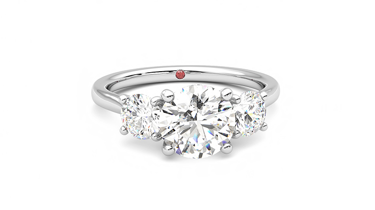 Taylor & Hart Venus Round Engagement Ring 360 degree image 2