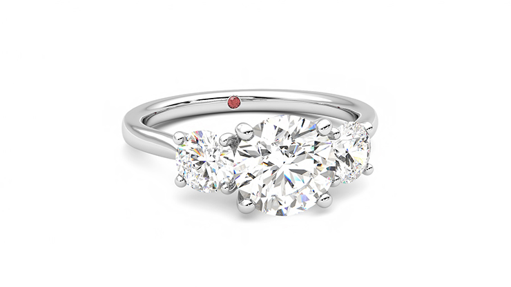 Taylor & Hart Venus Round Engagement Ring 360 degree image 3