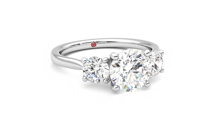 Taylor & Hart Venus Round Engagement Ring 360 degree image 4