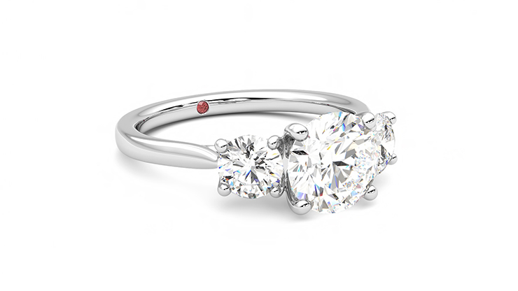 Taylor & Hart Venus Round Engagement Ring 360 degree image 5