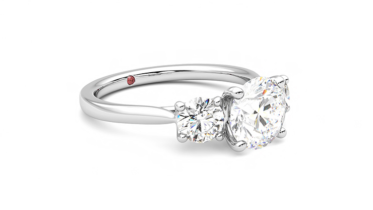 Taylor & Hart Venus Round Engagement Ring 360 degree image 6