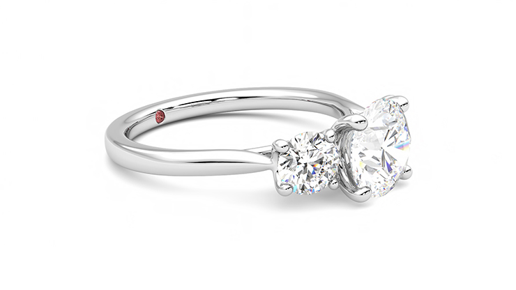 Taylor & Hart Venus Round Engagement Ring 360 degree image 7