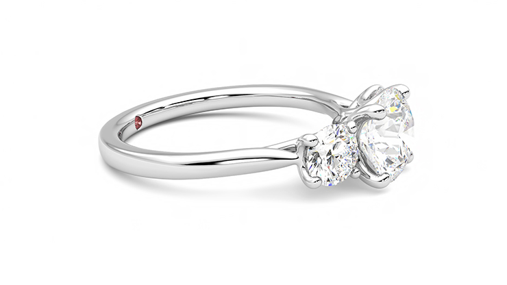 Taylor & Hart Venus Round Engagement Ring 360 degree image 8