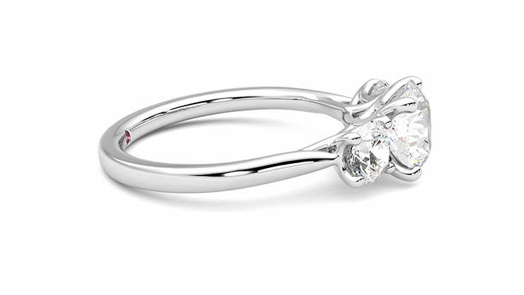 Taylor & Hart Venus Round Engagement Ring 360 degree image 9