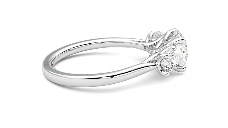 Taylor & Hart Venus Round Engagement Ring 360 degree image 10