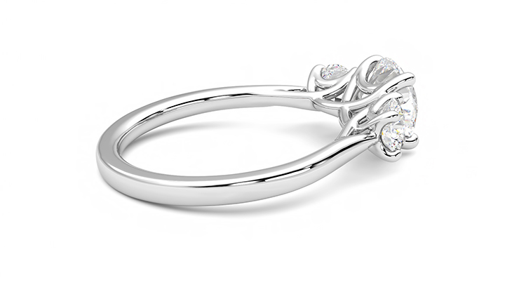 Taylor & Hart Venus Round Engagement Ring 360 degree image 11