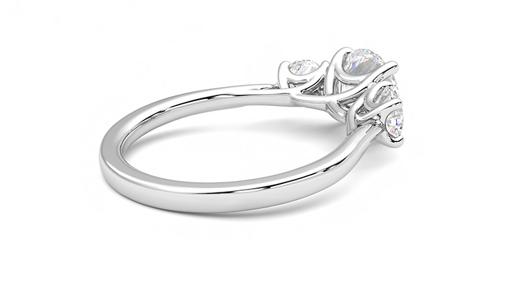 Taylor & Hart Venus Round Engagement Ring 360 degree image 12